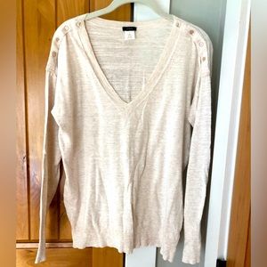 J crew v neck lightweight cotton sweater